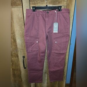 Wit & Wisdom Maroon Cargo Pants Size 12